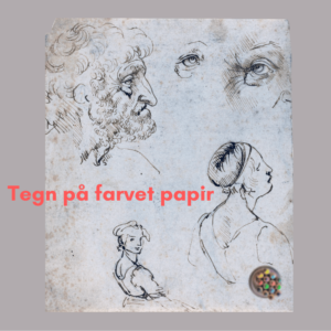 Tegn på farvet papir